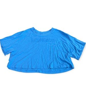 Lululemon Blue Cropped Lightweight T-shirt
